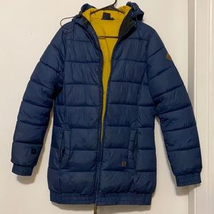 Thick long winter puffer coat